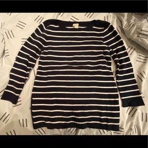 Wide Neck Navy Stripe J. Crew Seeater